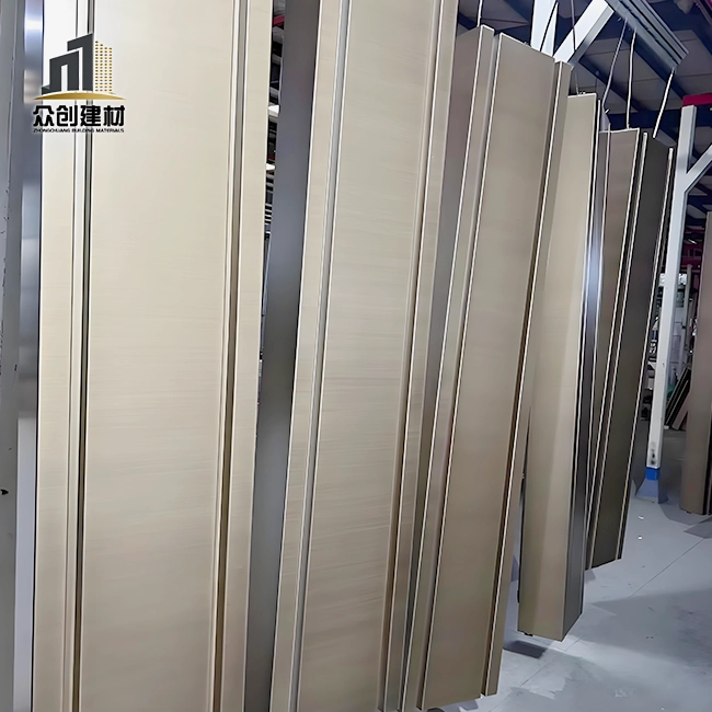 brushed aluminum wall panels